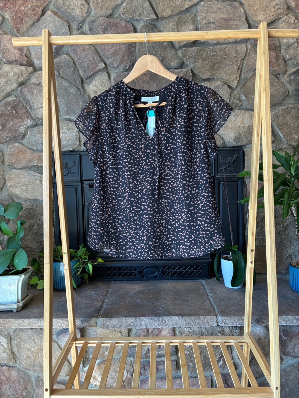 Beacon Apparel Elisa flutter sleeve blouse